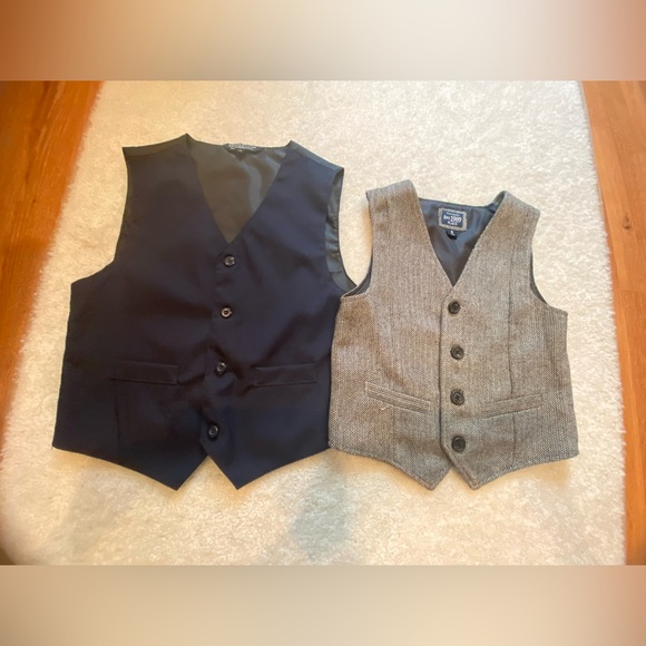 Kids Classic Black and Gray Vests - Picture 1 of 3